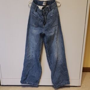 Abercrombie Kids Indigo Ultra Wide-Leg Jeans